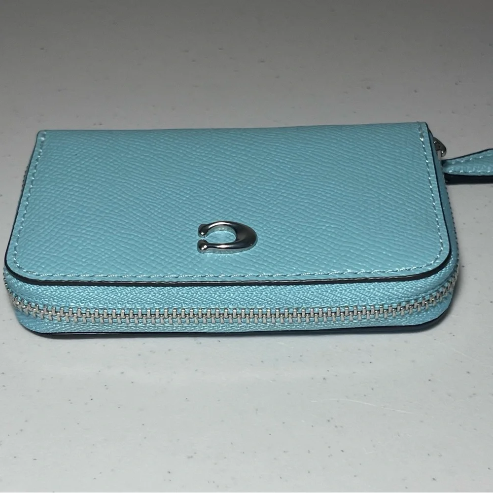 NWOT Coach Crossgrain Leather Small Zip Around Card Case - Picture 5 of 9